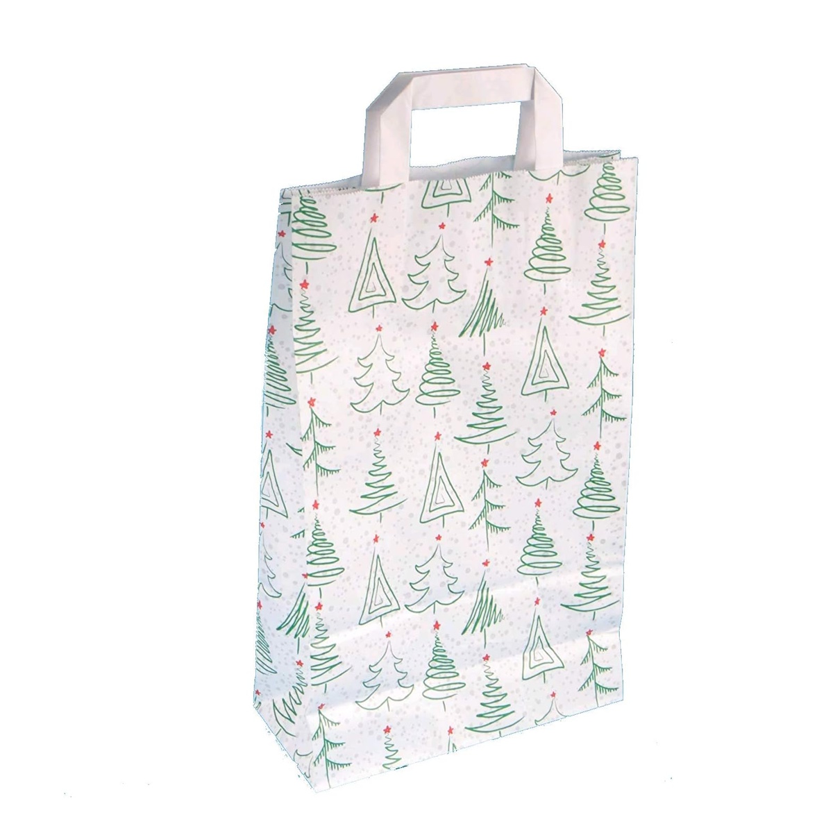 Papiertragetaschen Weihnachten weiß grün rot 70g/m² 250St versch. Größen
