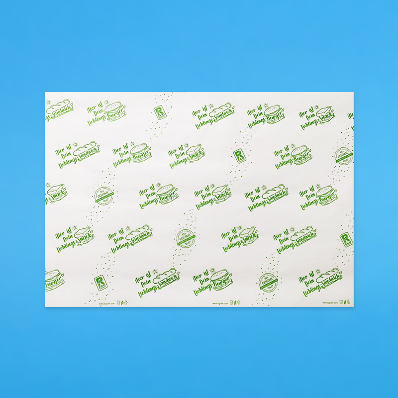 Bio Sandwich- & Hamburgerpapier grün fettdicht 2000 Blatt versch. Größen