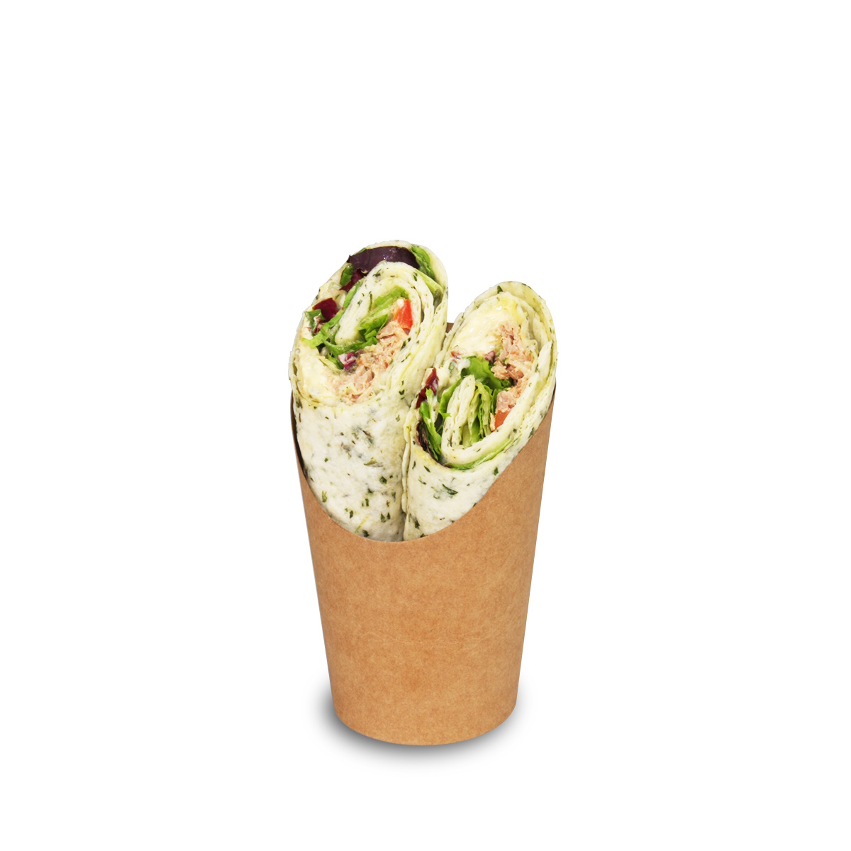 Snack Wrapbecher braun Papier mit Bio Barriere 150ml 60x70/115mm 1200St