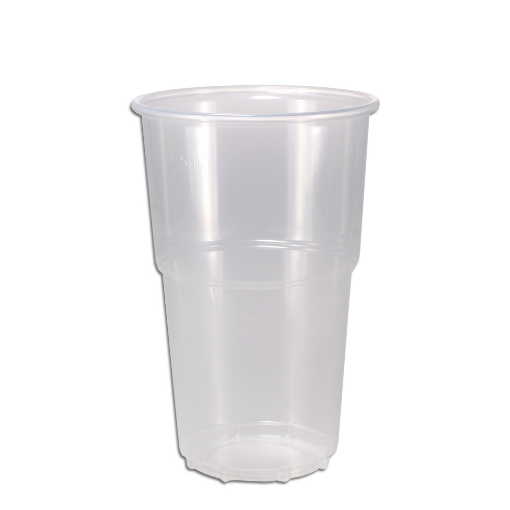 Trinkbecher mit Schaumrand 0,4l transparent/klar PP recycelbar 800St