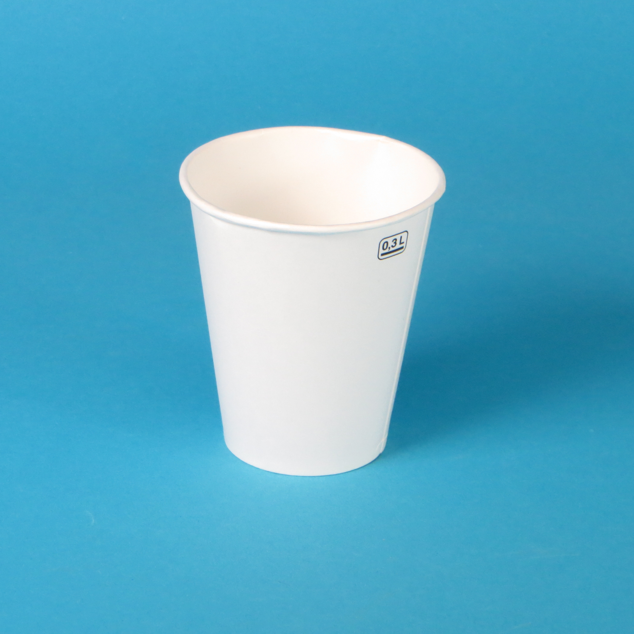 Trinkbecher Hartpapier weiß 0,3l Eichstrich 2200St