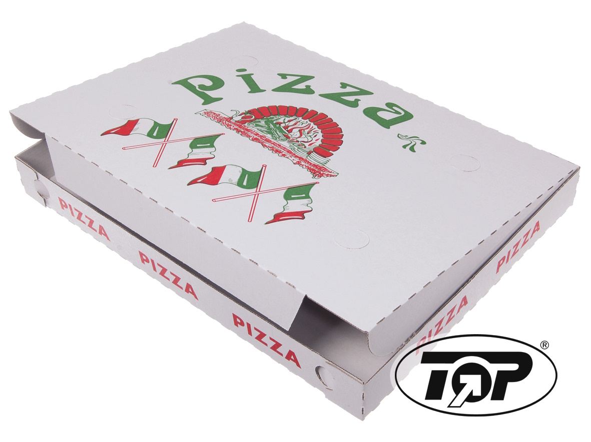 Pizzakartons Family XL "Italienische Flagge" 33x46x5cm Cubo Kraft 100St.