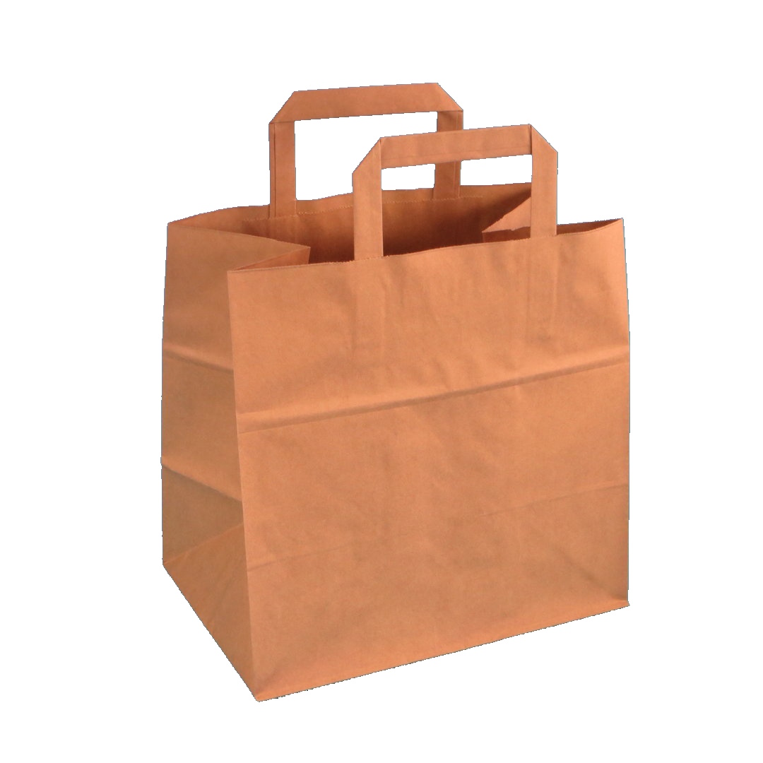 Papiertragetaschen 32x17x27cm braun Kraft 70g/m² 250St.