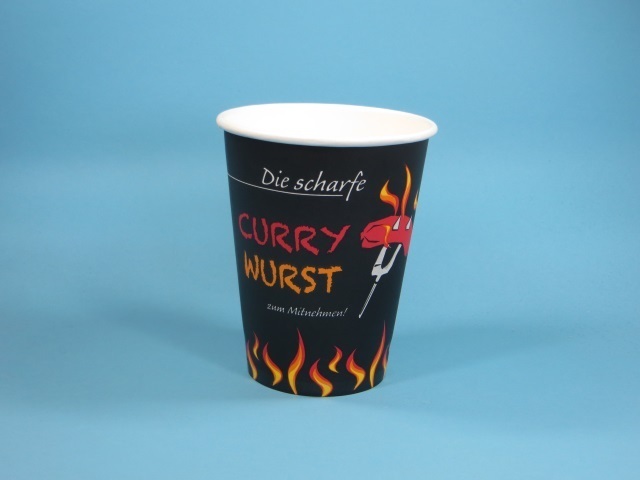 Currywurst Becher 12oz 300ml Papier/PE 1000St