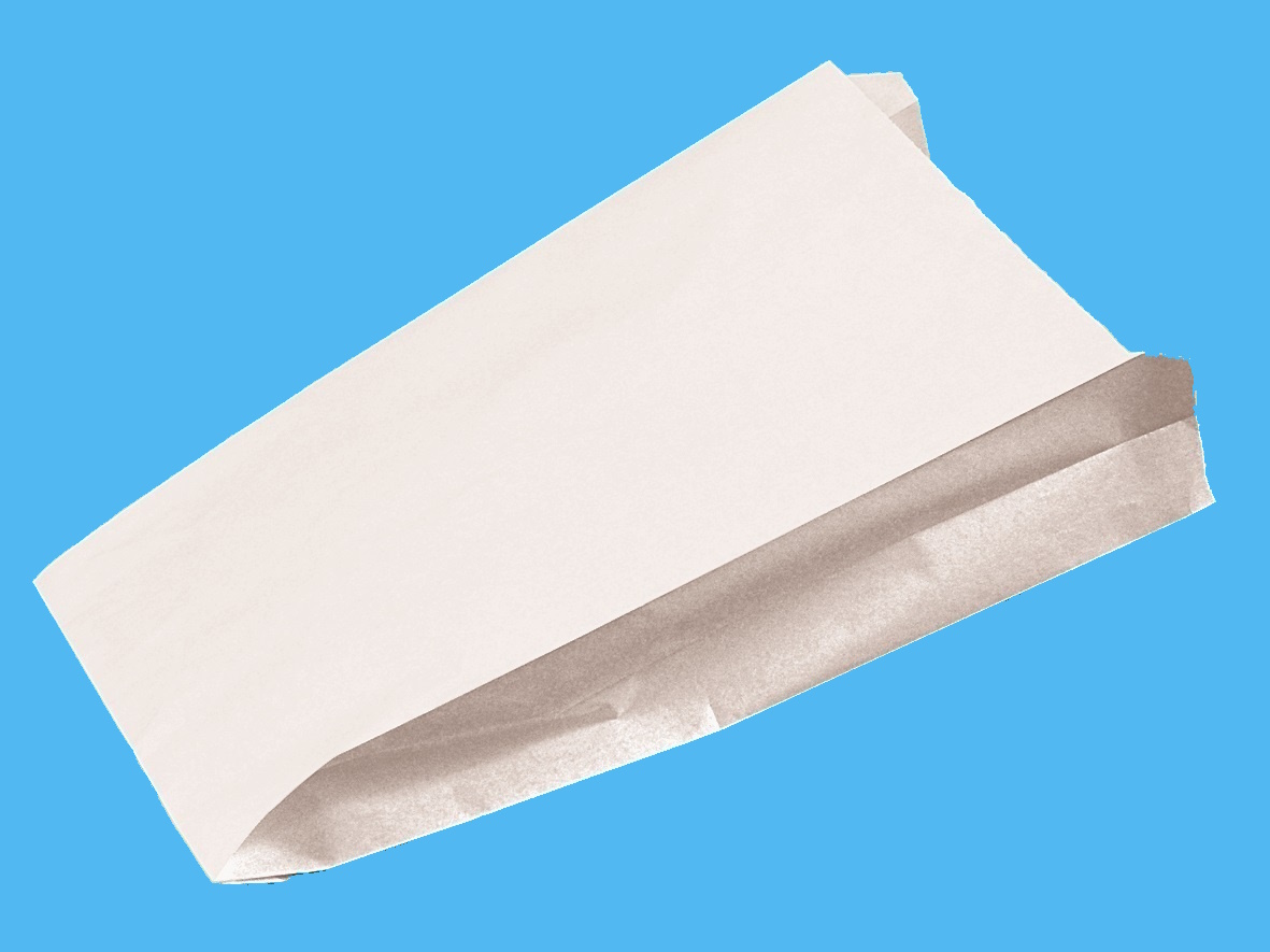 Warmhaltebeutel XL 2lg Papier+PE weiß ohne Druck 17+8x34cm 500St