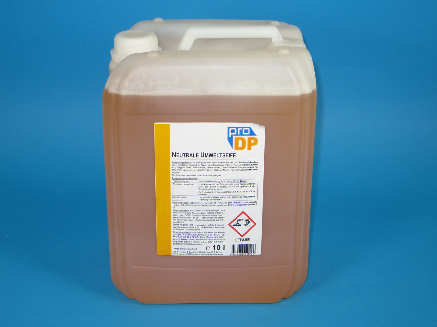 Pro DP Neutrale Umweltseife Bio Reinigungsmittel phosphatfrei biologisch abbaubar 10l Kanister