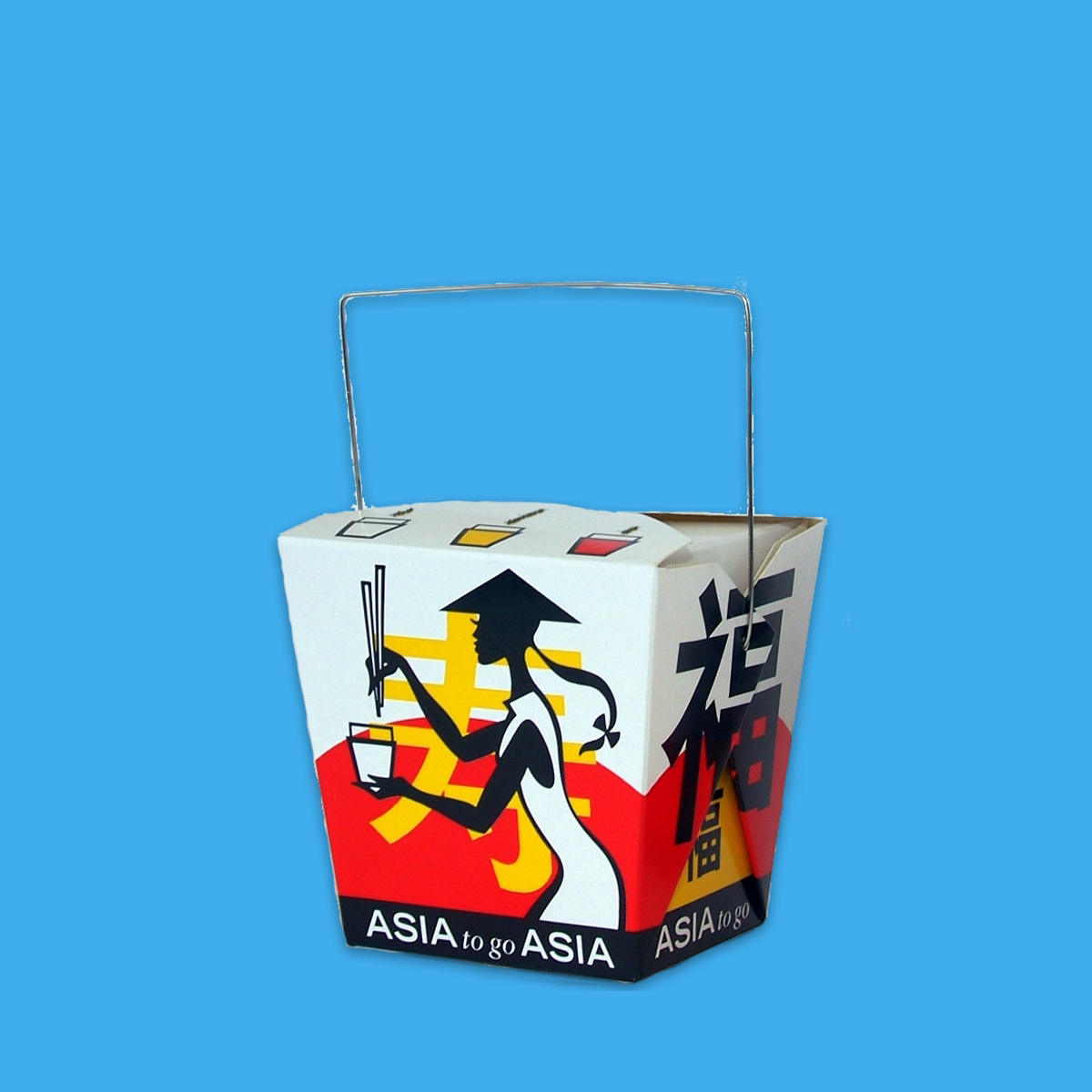 Asia Nudelboxen mit Henkel "Asia to go" Motiv 26oz 750ml 500St