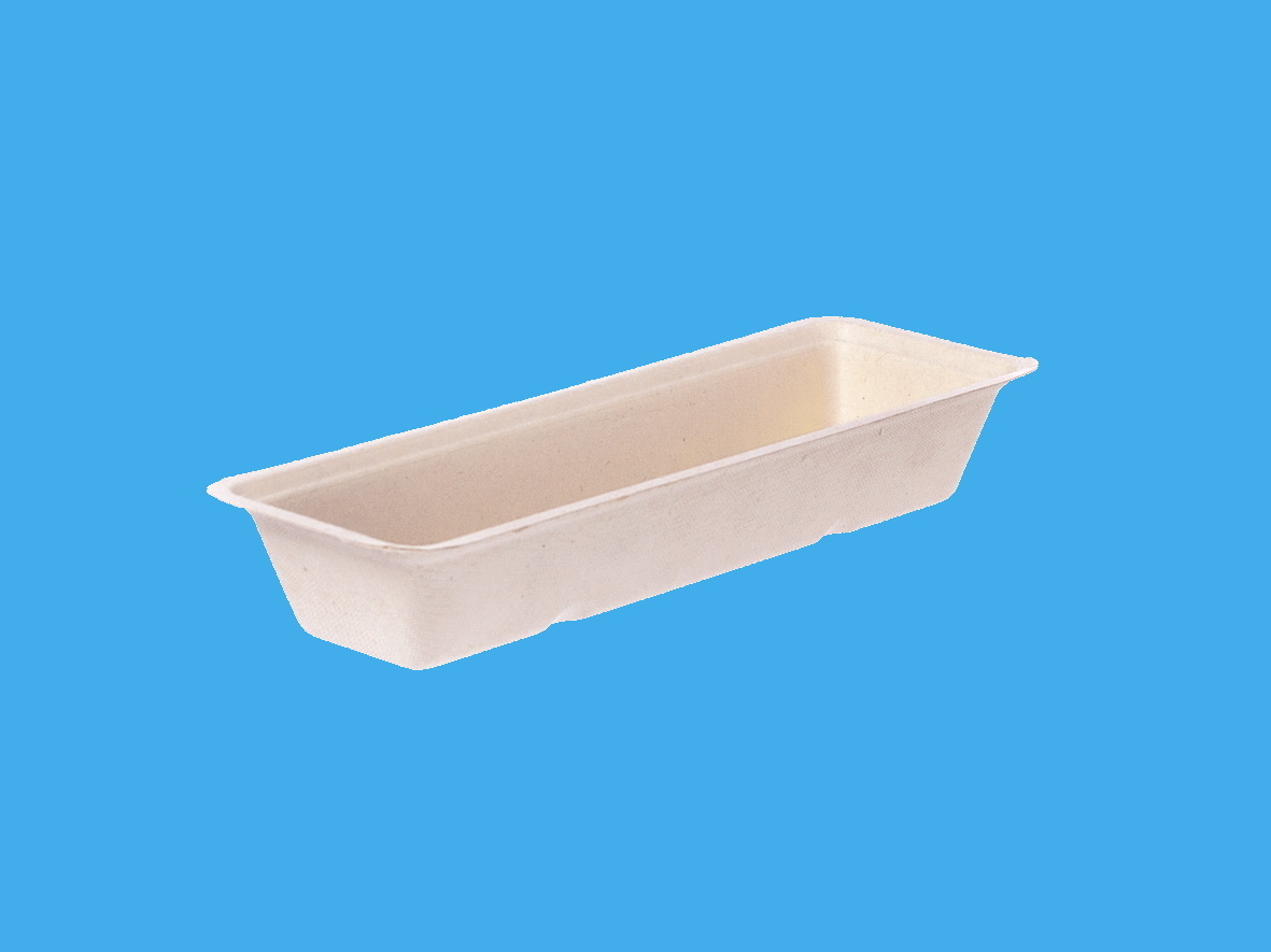 Bio Imbissschalen Bagasse/Zuckerrohr A16 200x72x32mm 800St