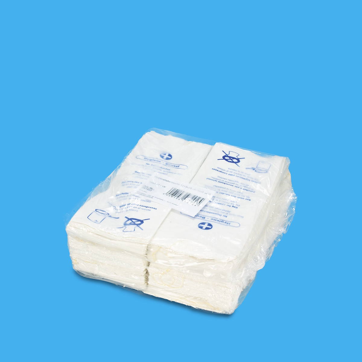 Hygienebeutel Cellulose weiß 11+6x32cm  1000St.
