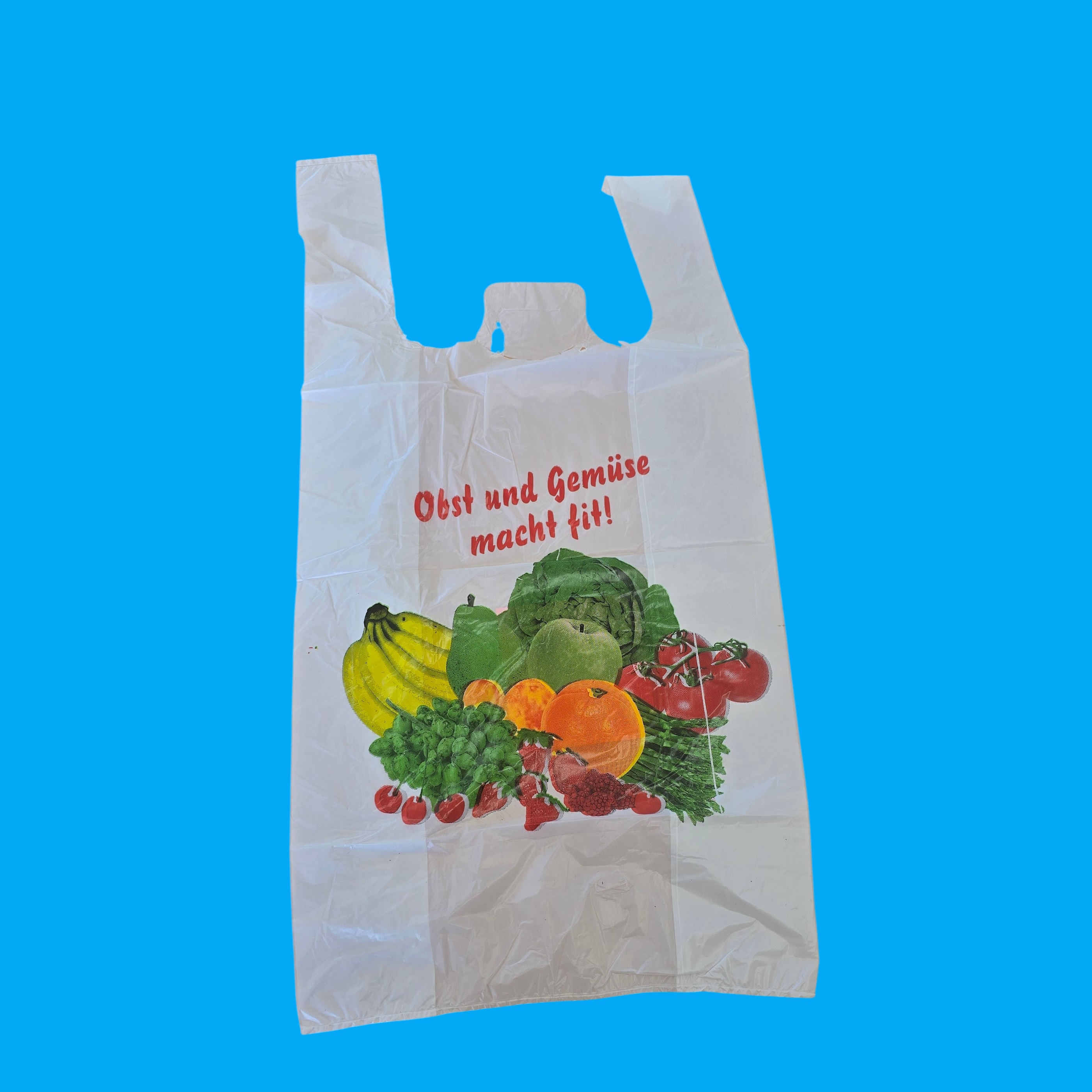 Hemdchentragetaschen 26+14x50cm "Obst & Gemüse" 14my 2000St