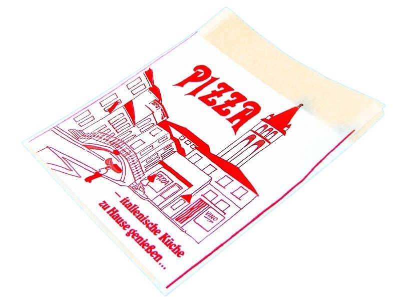 Pizzataschen Pergamin fettdicht 30x30cm mit Neutraldruck 500St.