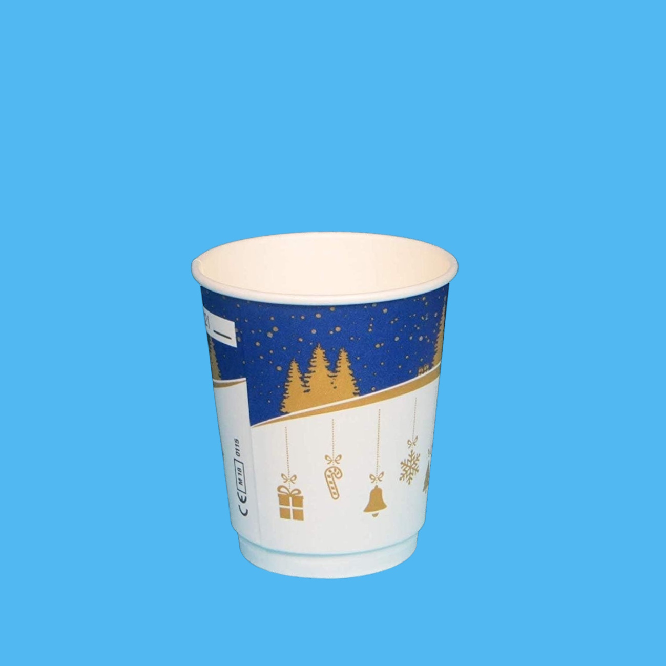 Bio Glühweinbecher "Winterlandschaft" Premium Doppelwand mit Bio Barriere 200ml/0,2l Eichstrich 840St