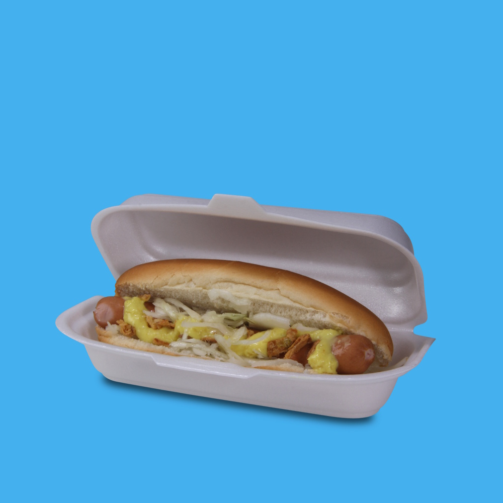 Hotdogbox HP7 XPS geschäumt weiß groß 20x8x6cm 500St.