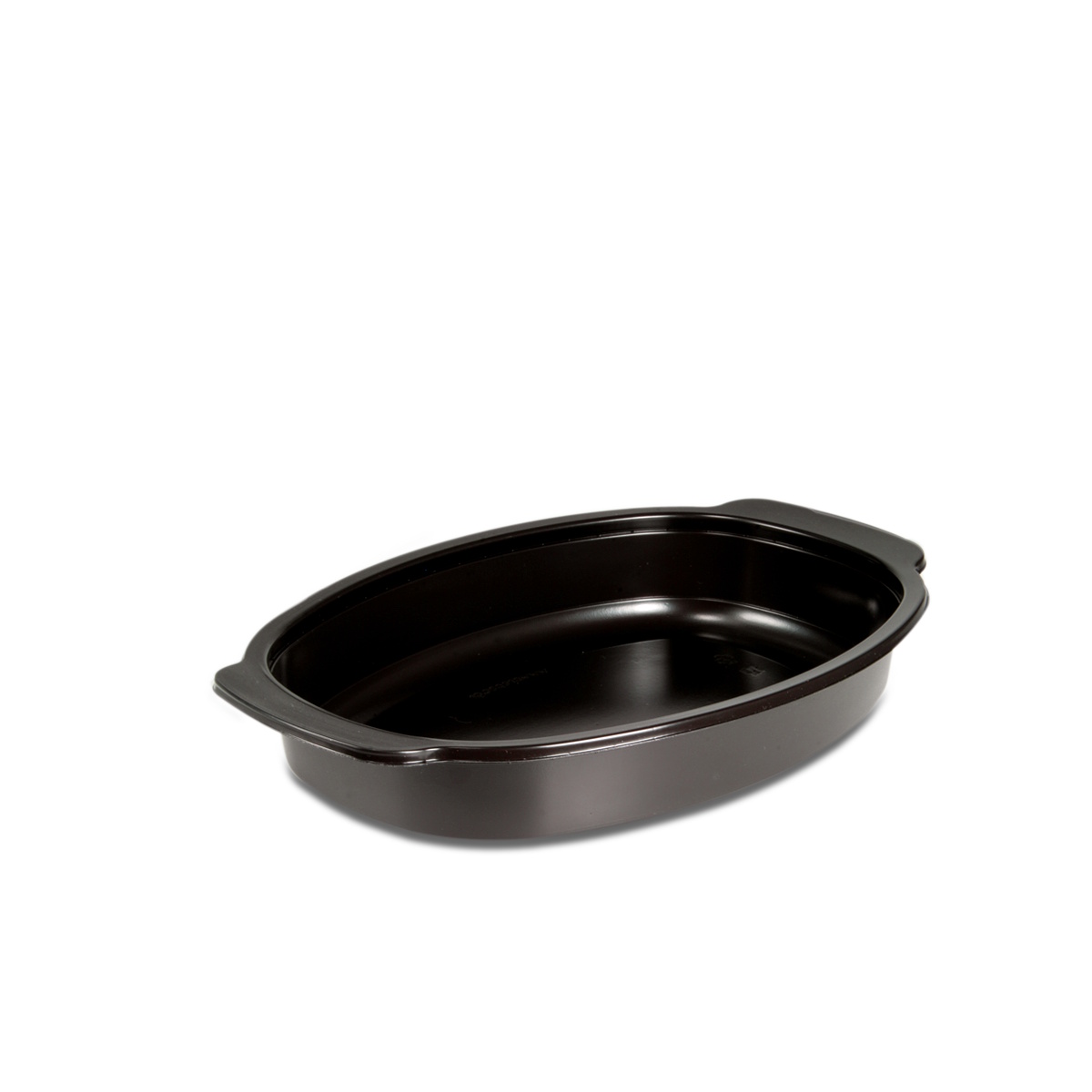 Mikrowellen Menüschalen schwarz oval PP recycelbar versch. Größen 500St