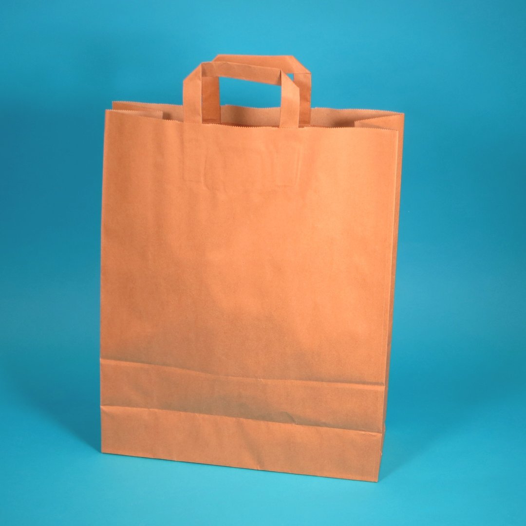 Papiertragetaschen Kraft braun 18+8x22cm 70g/m² 250St.