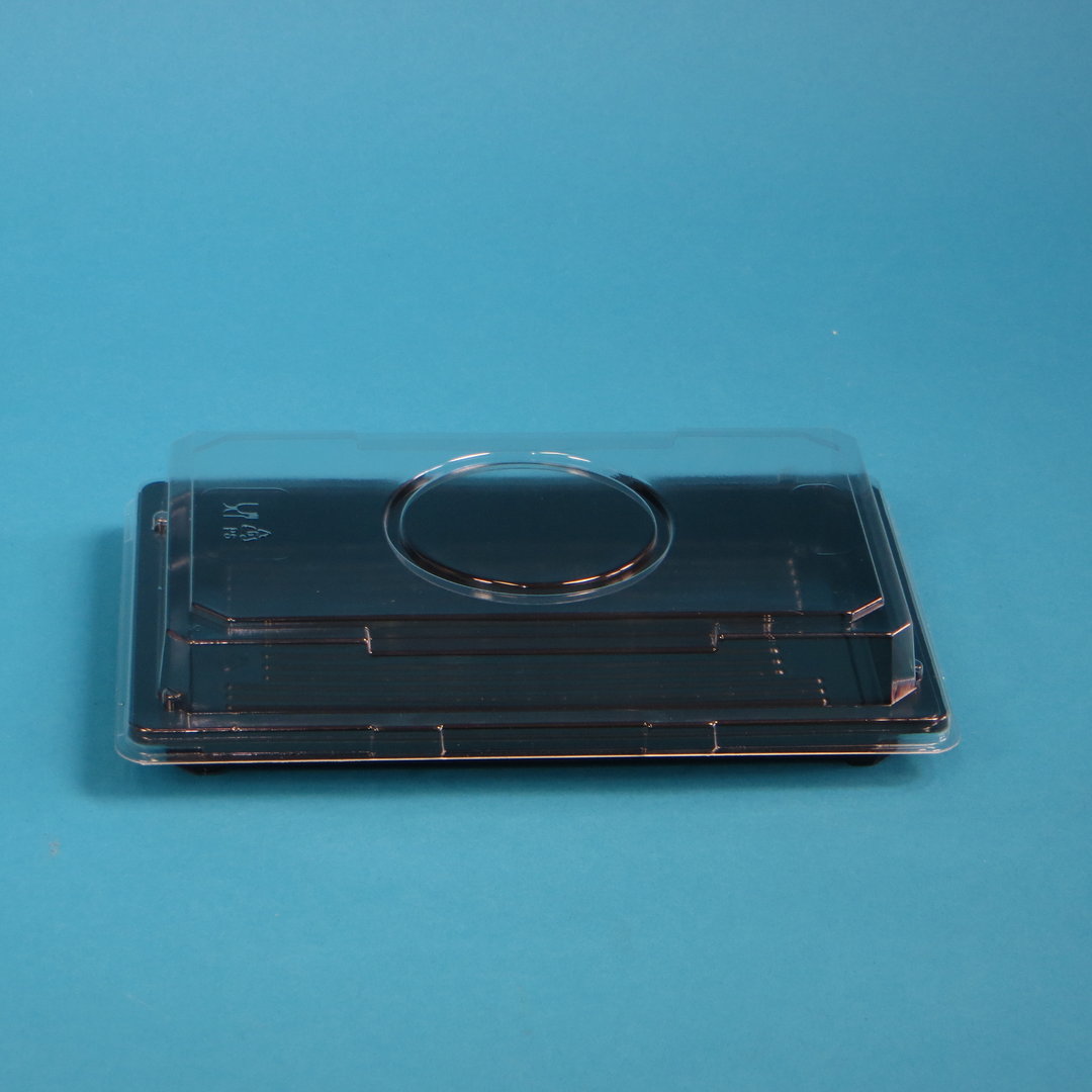 Sushi Trays mit Deckel Kombipack 255x185x58mm rPET recycelbar 200St