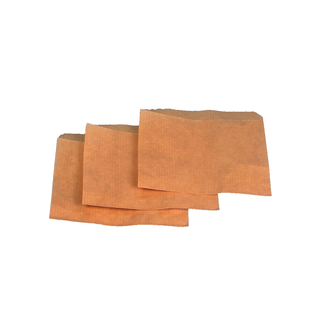 Mini Snacktaschen braun Kraftpapier 11x11cm 2-seitig offen 1000St