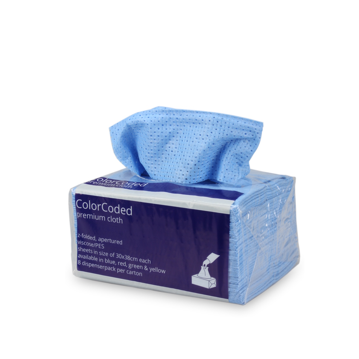 Spezial Wischtücher 30x38cm 75g/m² Vlies blau im Folienspender 320St (8x40)
