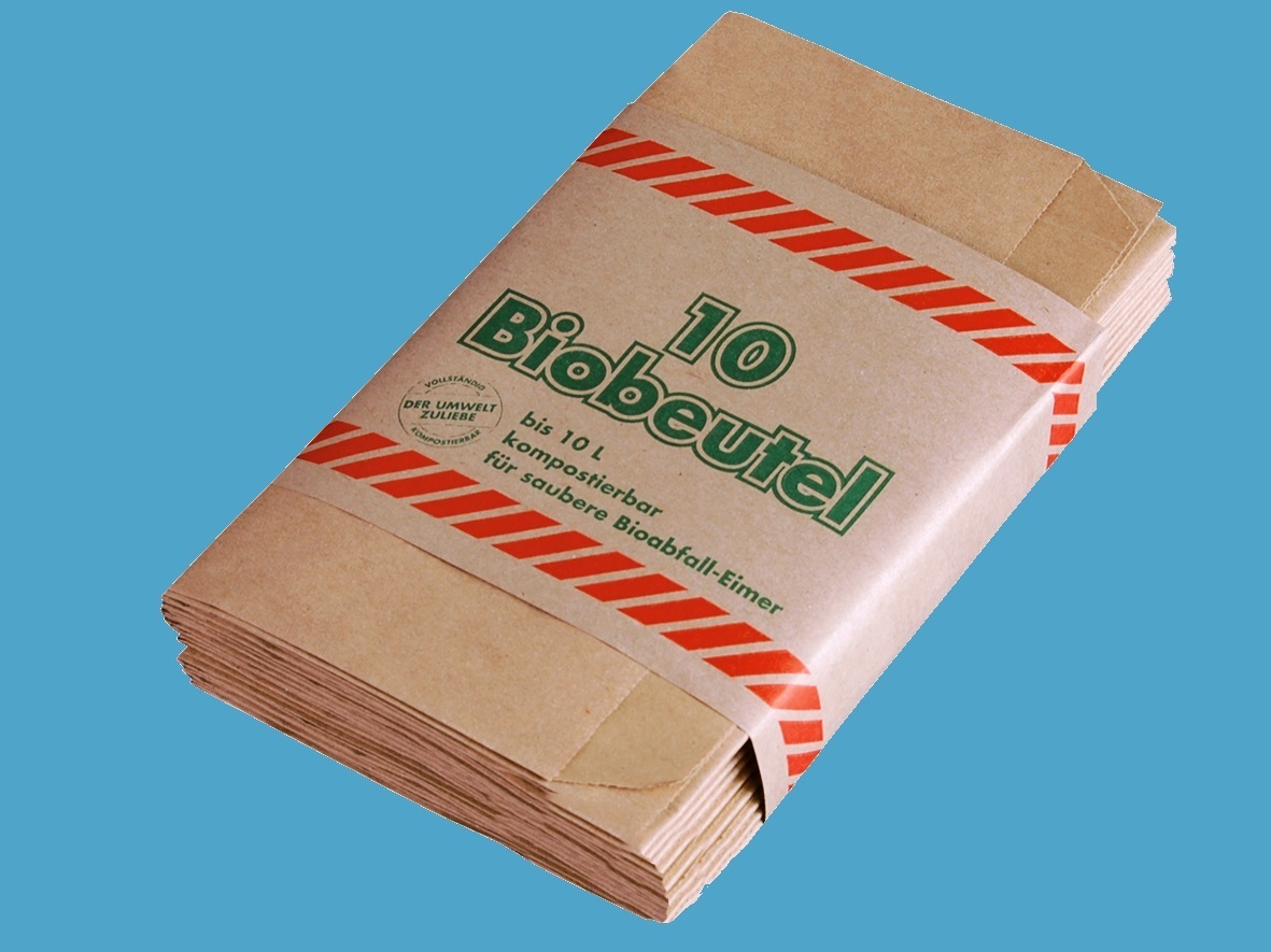 Papier Bio Müllbeutel braun 10l 20+15x35cm kompostierbar 300St.