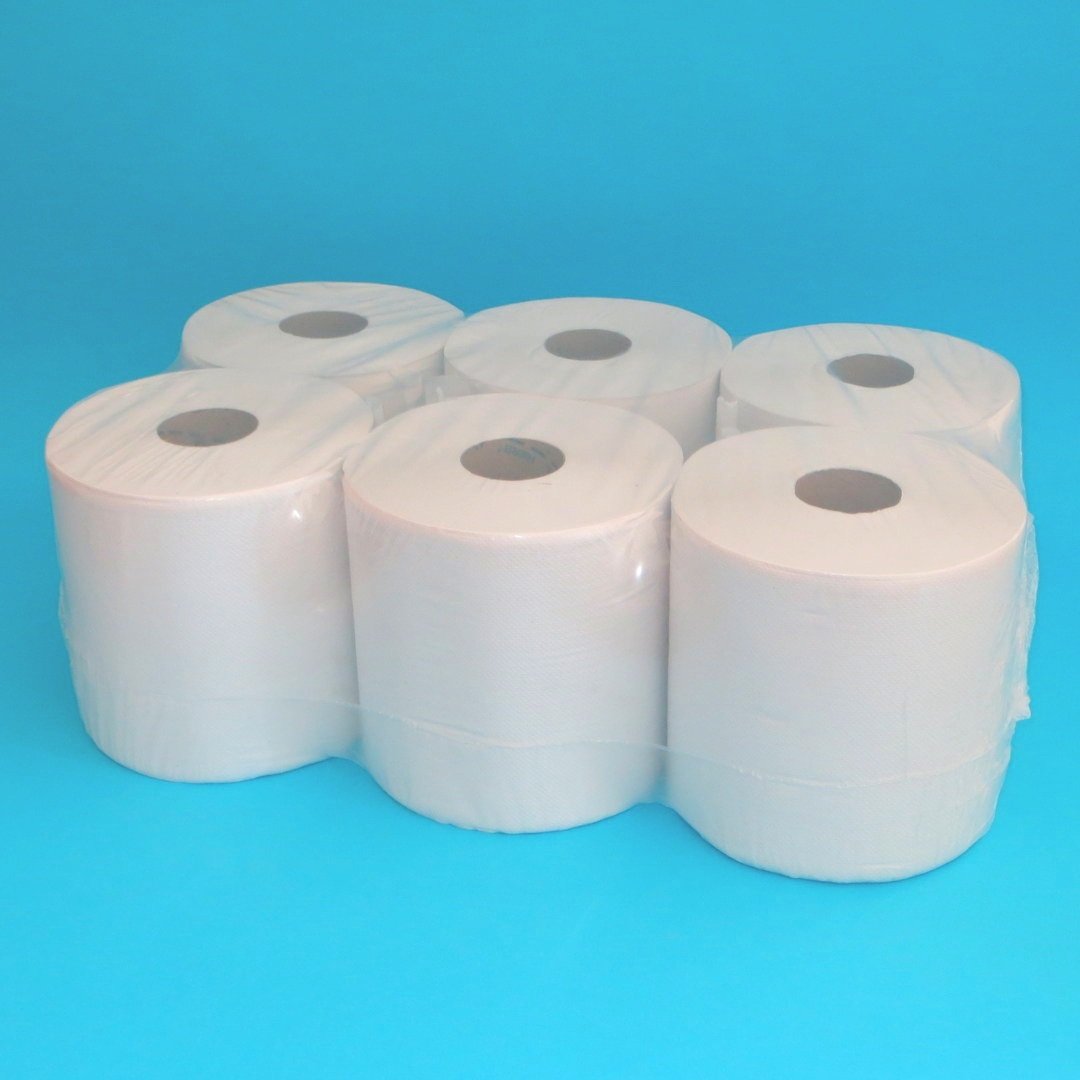 Tissue Handtuchrollen 2lg 20cm 130m perforiert hochweiß 6St.