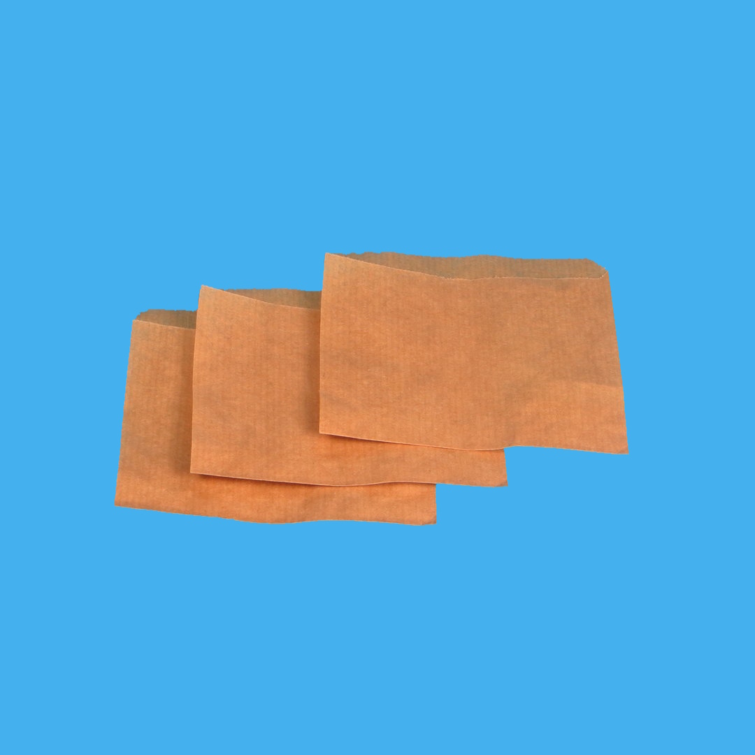 Mini Snacktaschen braun Kraftpapier 11x11cm 2-seitig offen 1000St