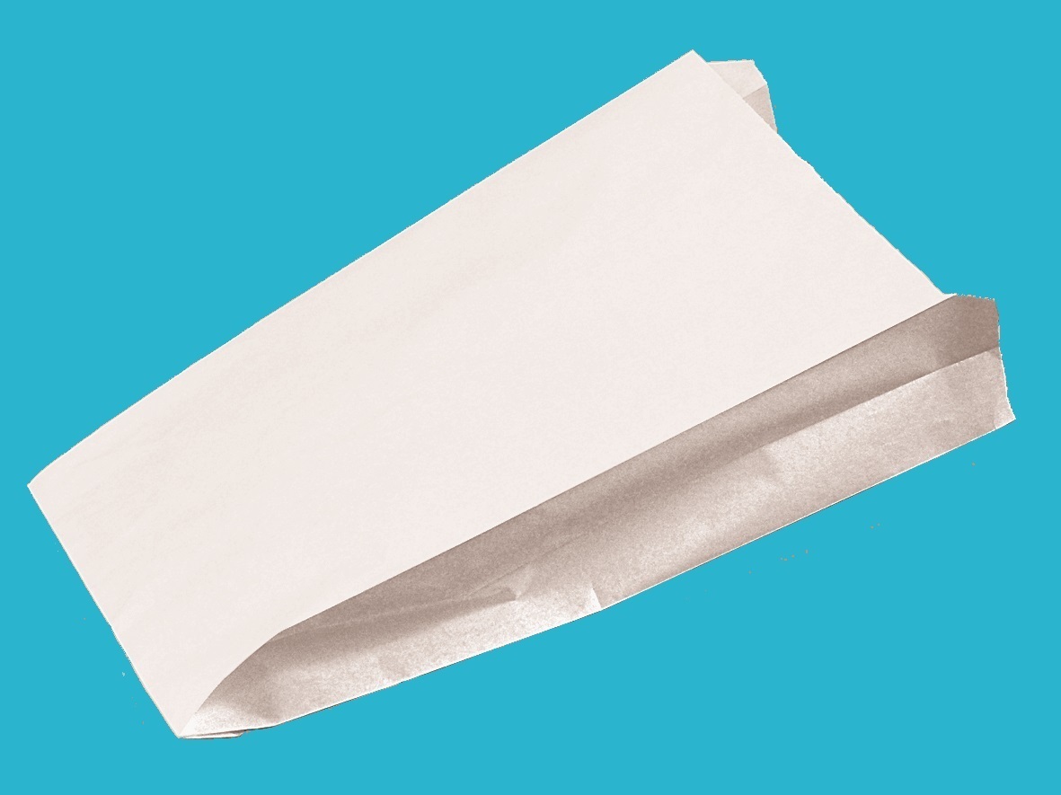 Warmhaltebeutel XL 2lg Papier+PE weiß ohne Druck 17+8x34cm 500St