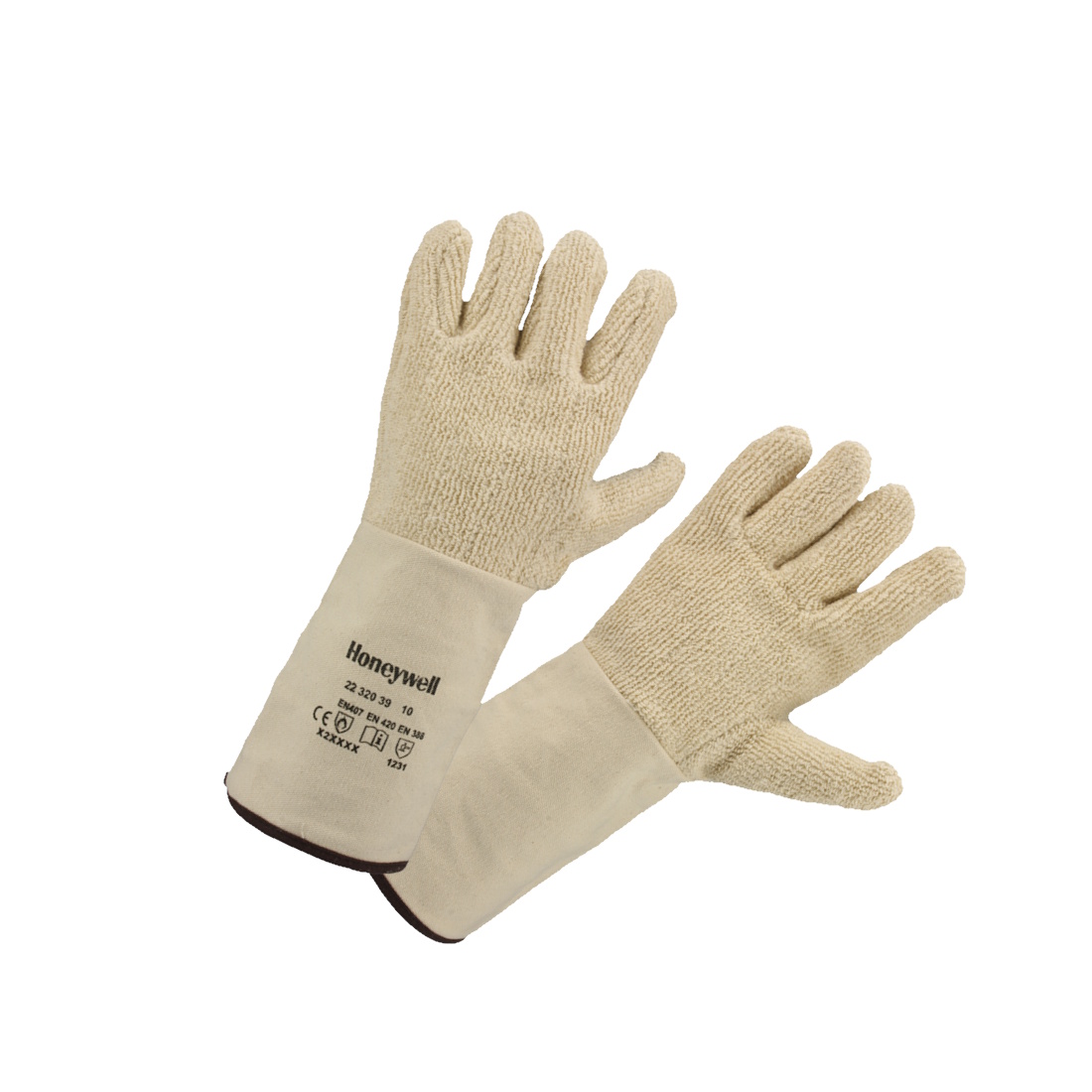 Ofenhandschuhe Baumwolle groß 36cm bis 250°C 1 Paar