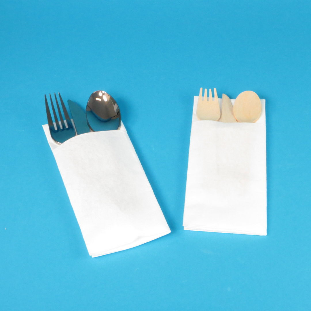 Pocket Napkins Besteckservietten Premium Airlaid weiß 33x40cm 1000St