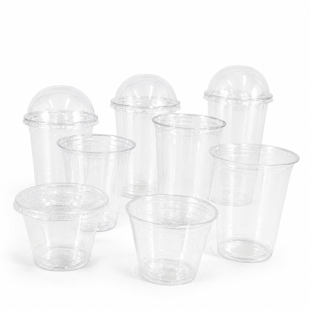 Clear Cups "Gourmet" Premium rPET recycelbar versch. Größen & Deckel 1000St.