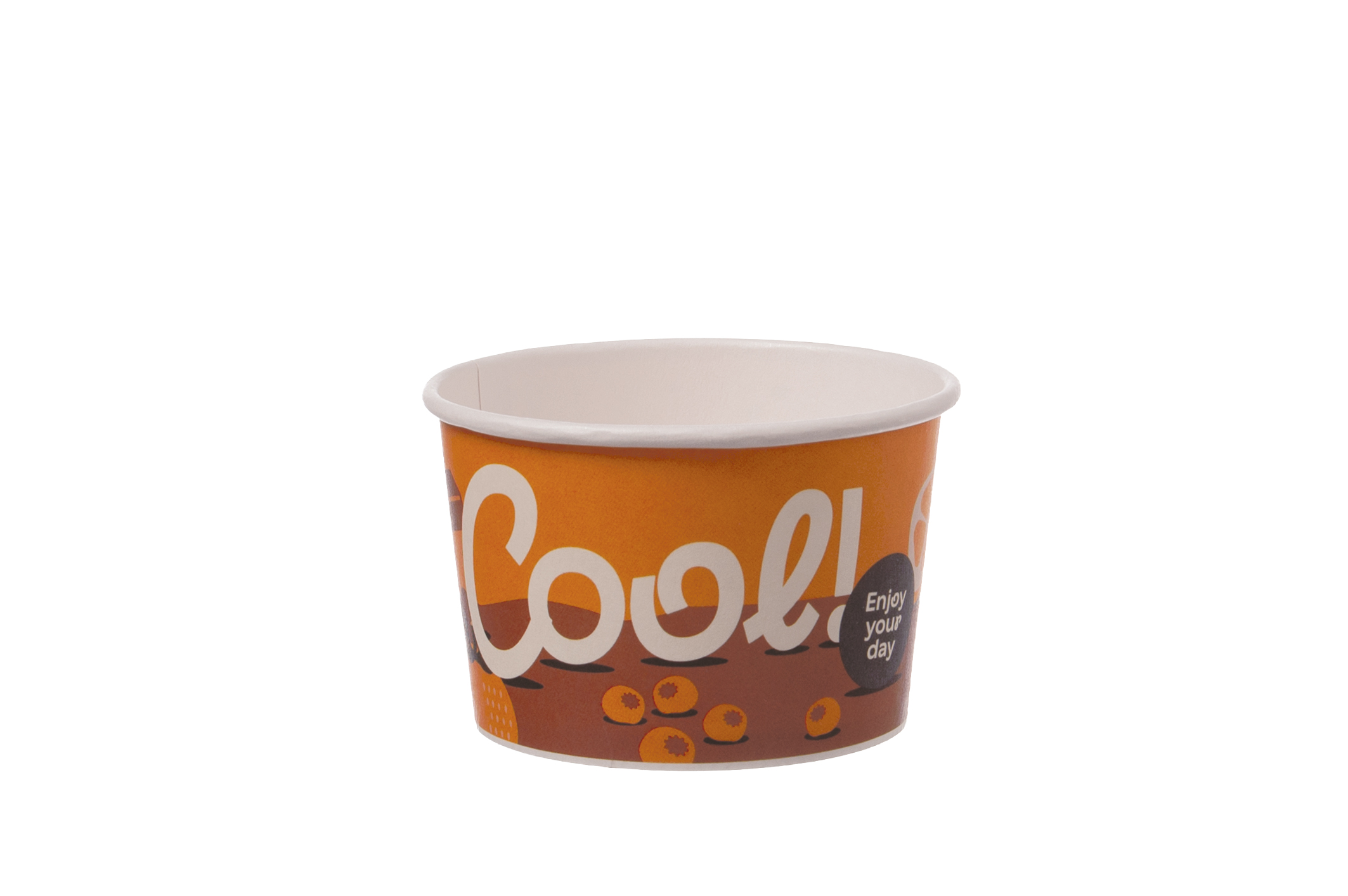Eisbecher Papier/PE mit Neutralmotiv "Top Fruits" verschiedene Größen