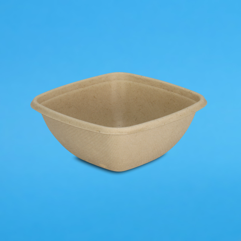 Bio Salatschalen "BePulp" Bagasse/Zuckerrohr quadratisch verschiedene Größen zur Auswahl