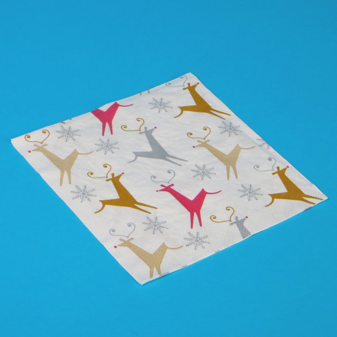 Tissue Servietten Weihnachten "Malte" 33x33cm 3lg 1/4 800St