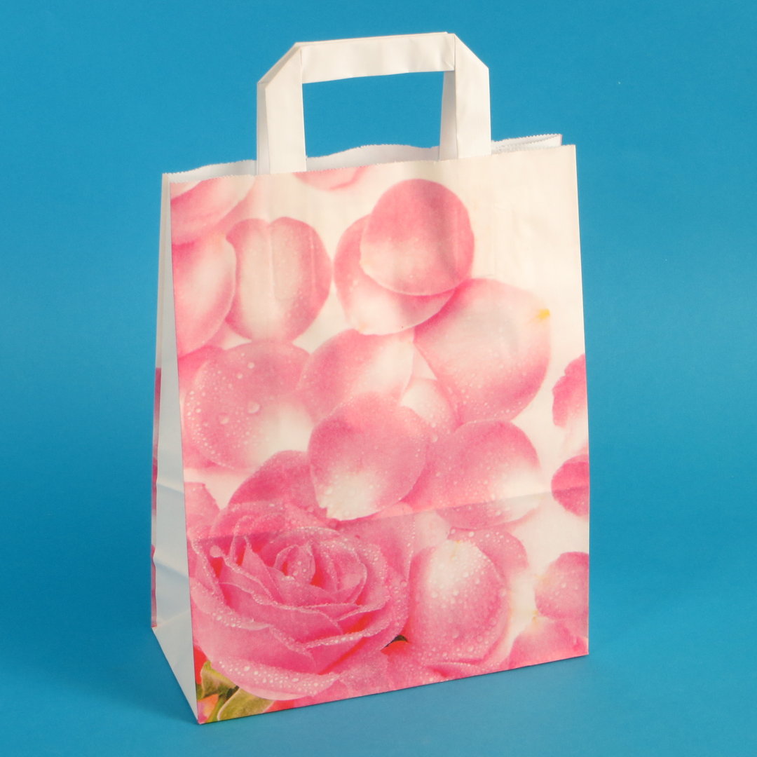 Papiertragetaschen 22+10x28cm "Pink Lady" 70g/m² 250St