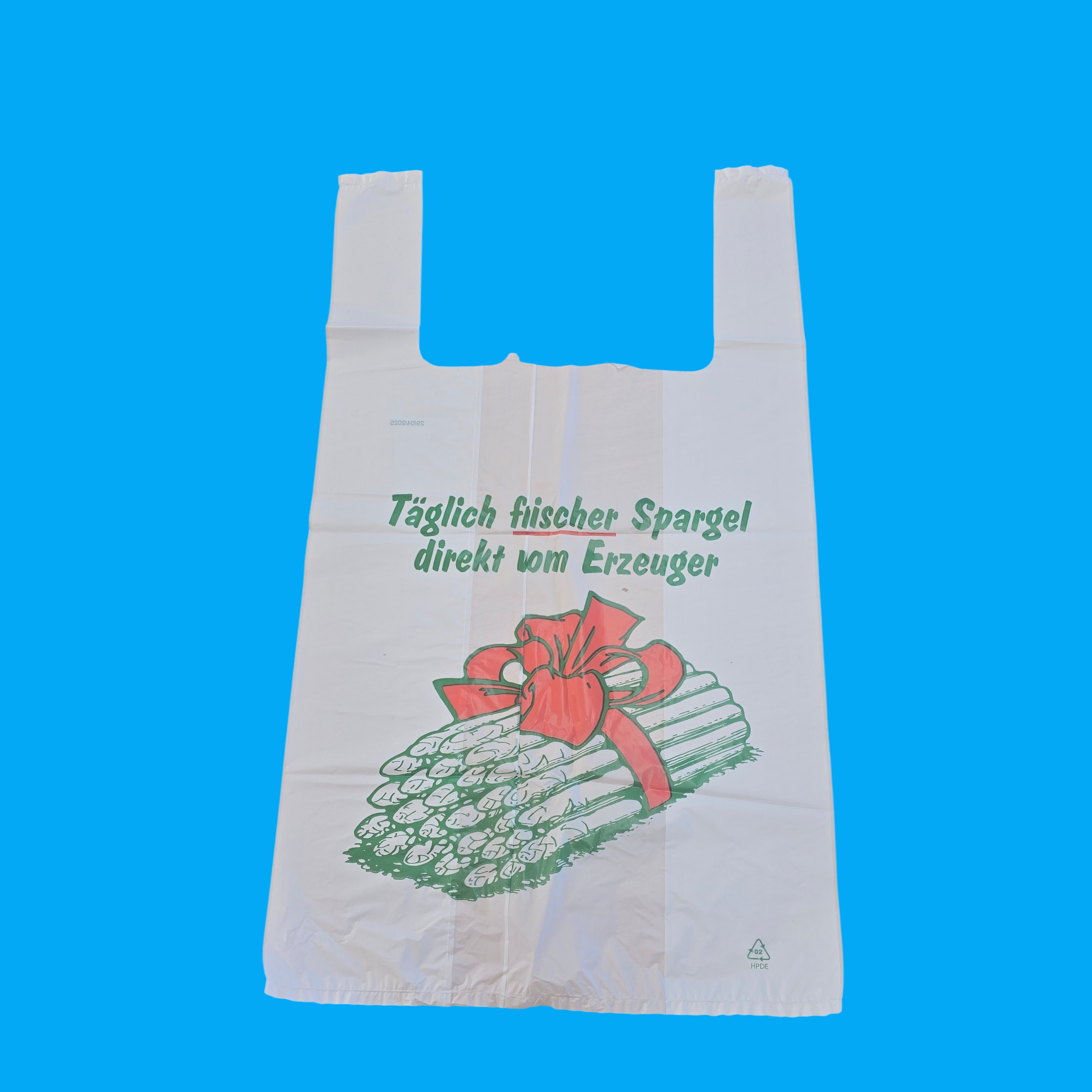 Hemdchentragetaschen 28+14x45cm "Spargel" 14my 2000St Kopie