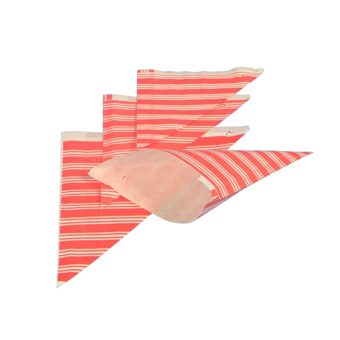 Spitztüten rot/weiß gestreift 50g/m² Kraftpapier 2000St. versch. Größen