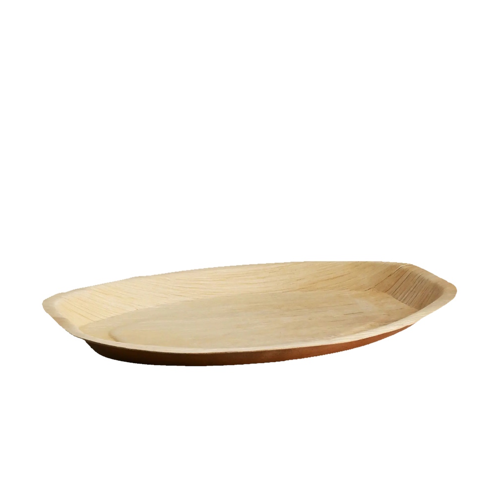 Bio Palmblatt Schalen Servierplatten oval 38x25,5x2,5cm 50St