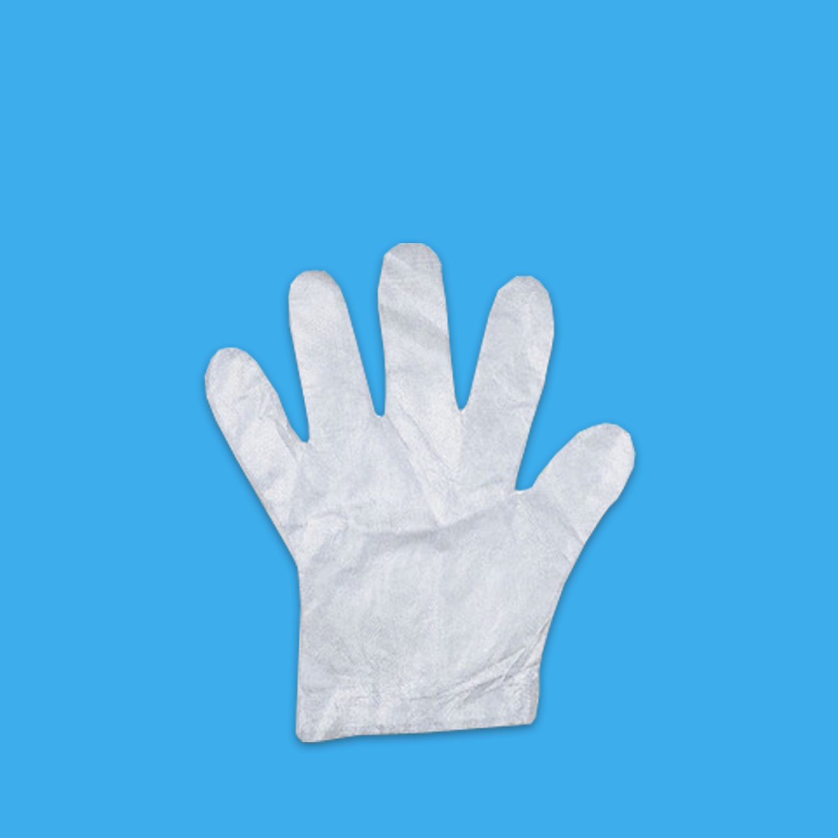 HDPE Einweghandschuhe groß transparent geblockt 10.000St (100x100)