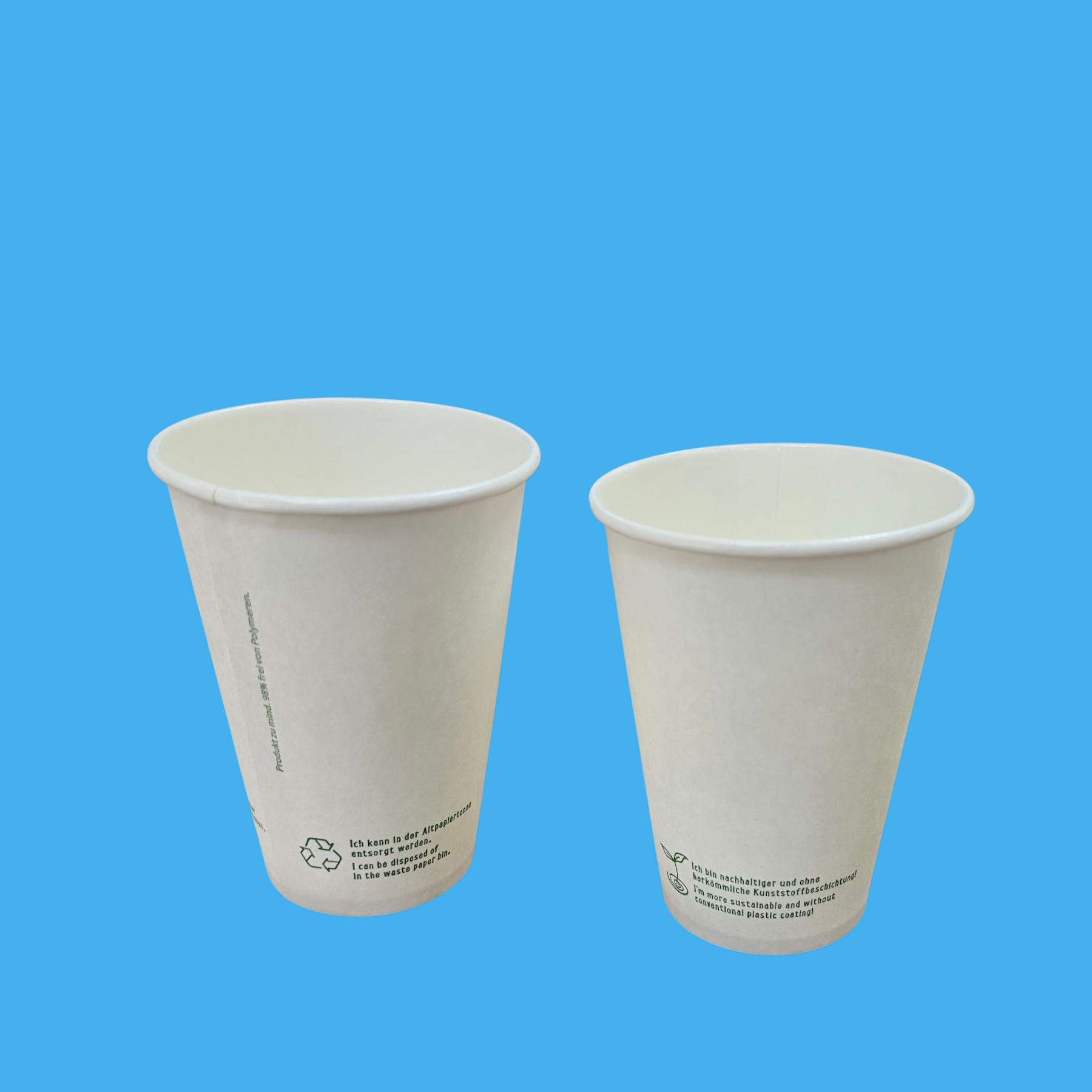 Bio Automatenbecher Papier "Just Leaf" 7oz/180ml 4,7g weiß ohne PE/PLA Beschichtung 1000St