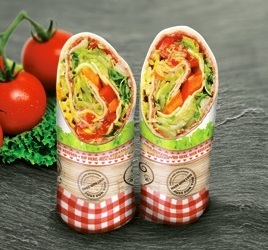 Snack Wrap Bag 110x302mm Papier "Fresh & Delicious" 500St