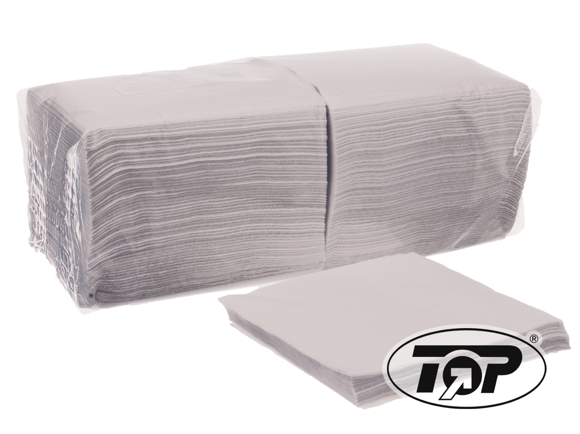 Prägeservietten 1lg 33x33cm 1/4 Falz weiß 4500St