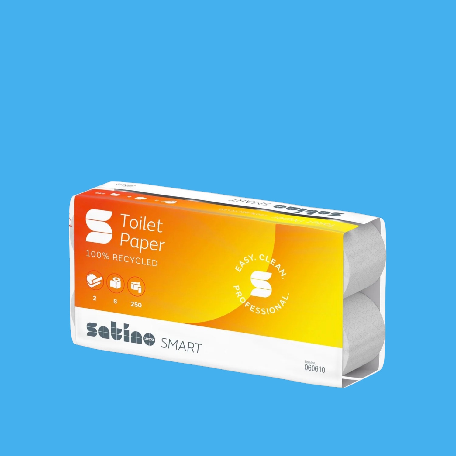 Toilettenpapier "Satino Smart" 2-lagig weiß 250 Blatt auf Rolle 64St (8x8)