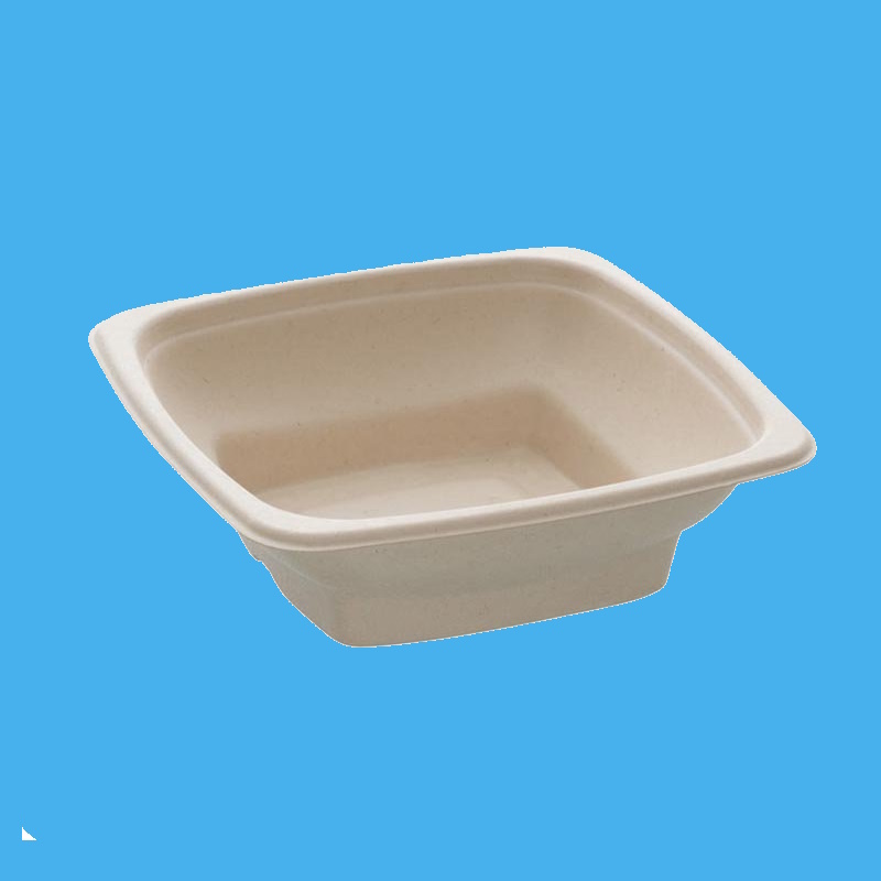 Bio Salatschalen "BePulp" Bagasse/Zuckerrohr quadratisch verschiedene Größen zur Auswahl