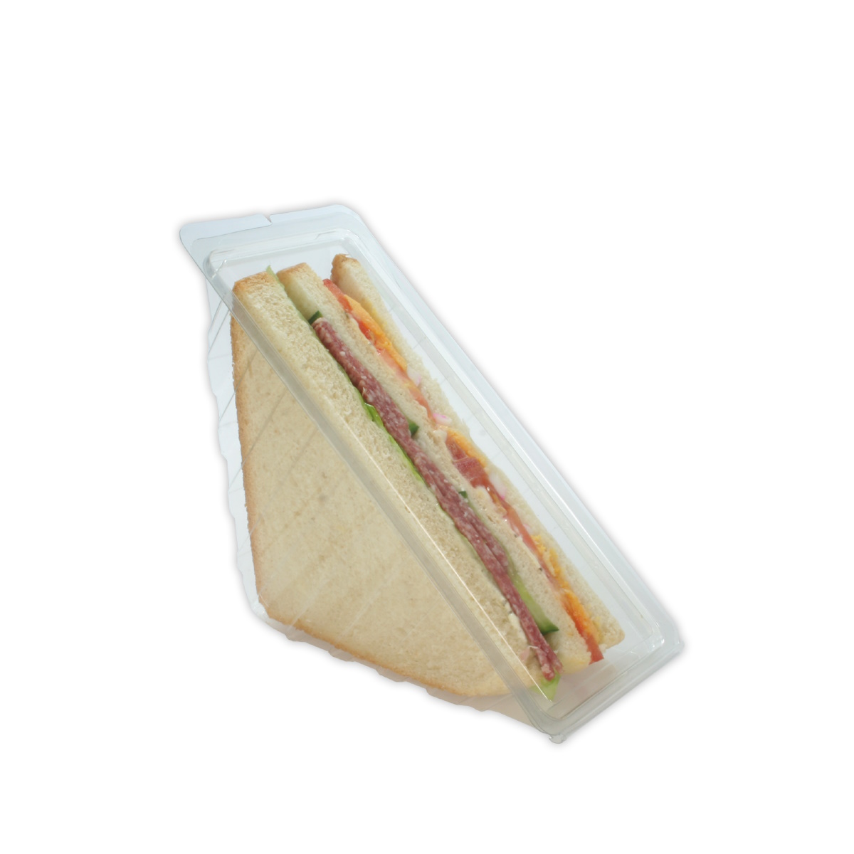 Sandwichboxen mit anh. Deckel klar für 3 Lagen 168x54x85mm PET recycelbar 980St