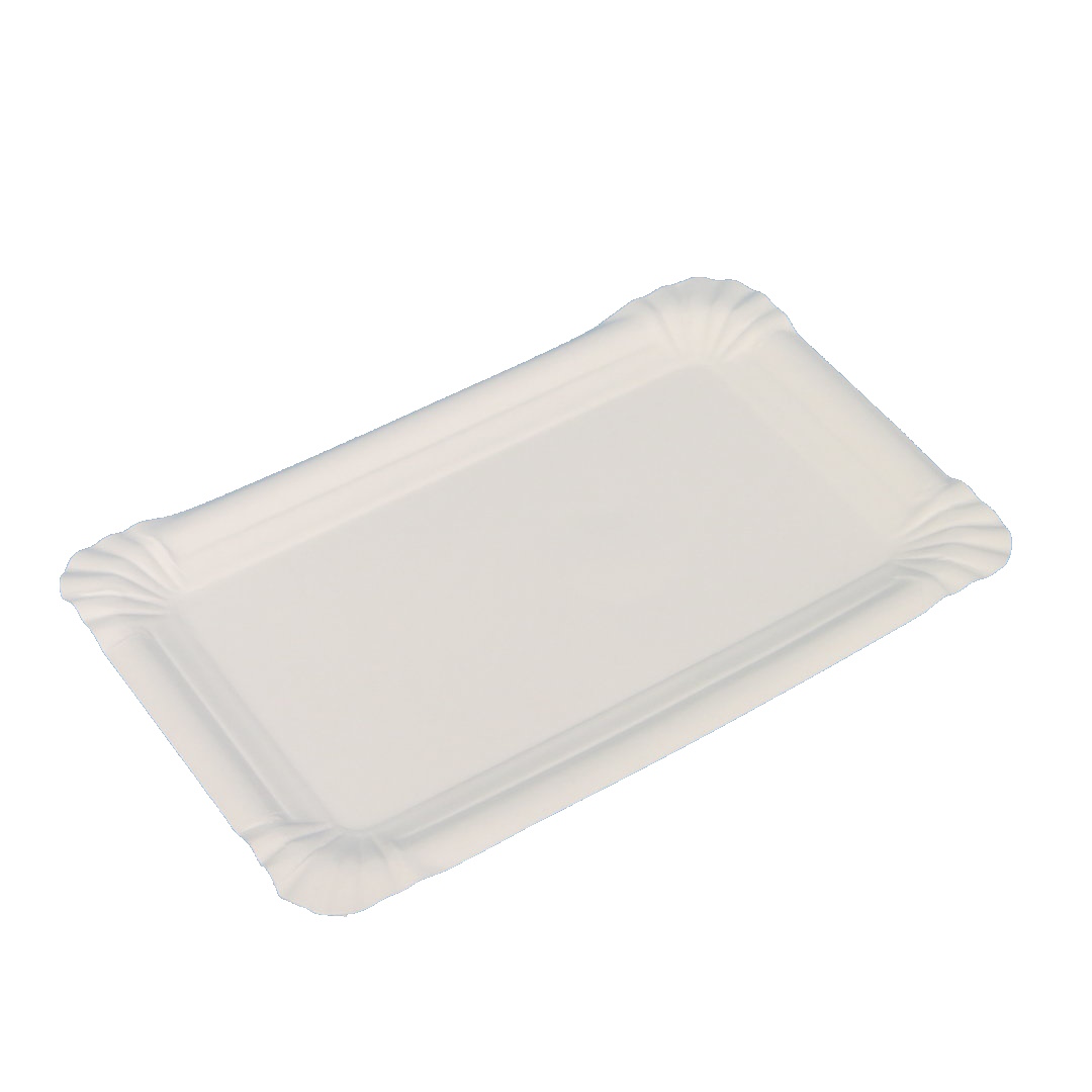 Pappteller eckig 24x34cm weiß Bio Frischfaser 250St Pappteller eckig 24x34cm weiß Bio Frischfaser 250St