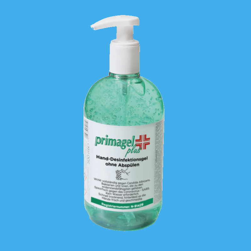 Händedesinfektion Primagel hautschonend 500ml in Spender Pumpflasche 1St versch. Varianten