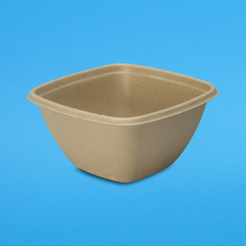 Bio Salatschalen "BePulp" Bagasse/Zuckerrohr quadratisch verschiedene Größen zur Auswahl