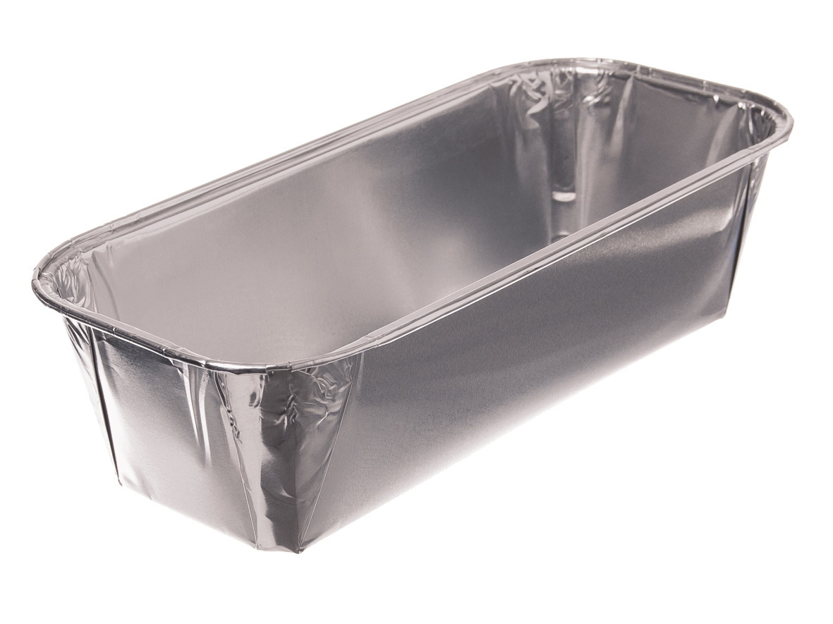 Einwegbackformen aus Aluminium eckig 203x94x53mm 200St.