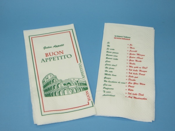 Motivserviette "Ich lerne Italienisch" 40x40cm 2lg 1/8 1000St