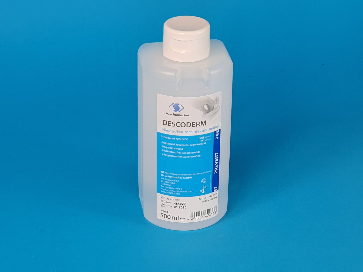 Hände Desinfektionsmittel Descoderm flüssig 0,5l Flasche 1St.