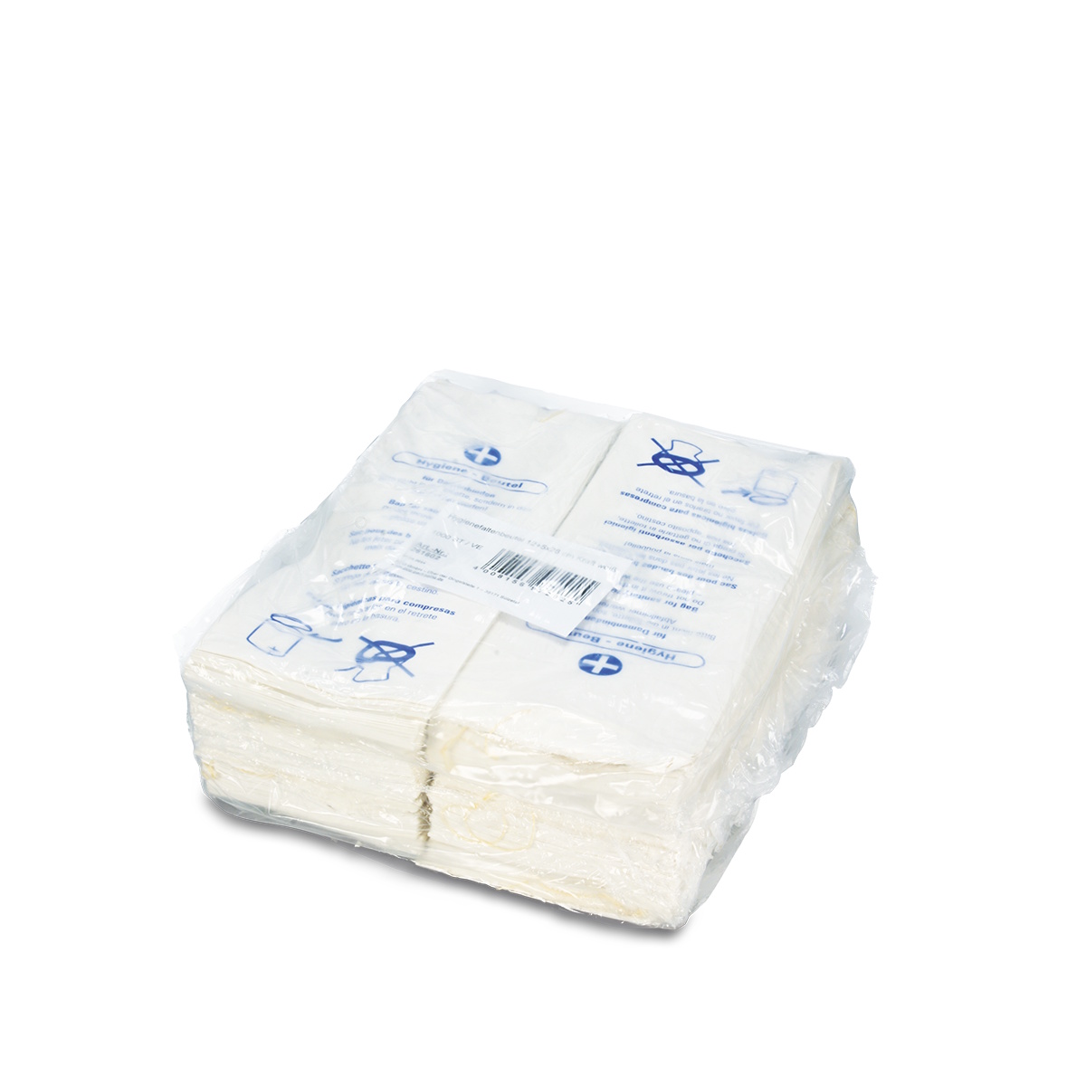 Hygienebeutel Cellulose weiß 11+6x32cm  1000St.